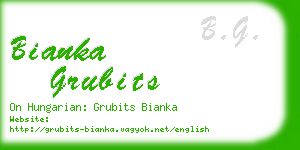 bianka grubits business card